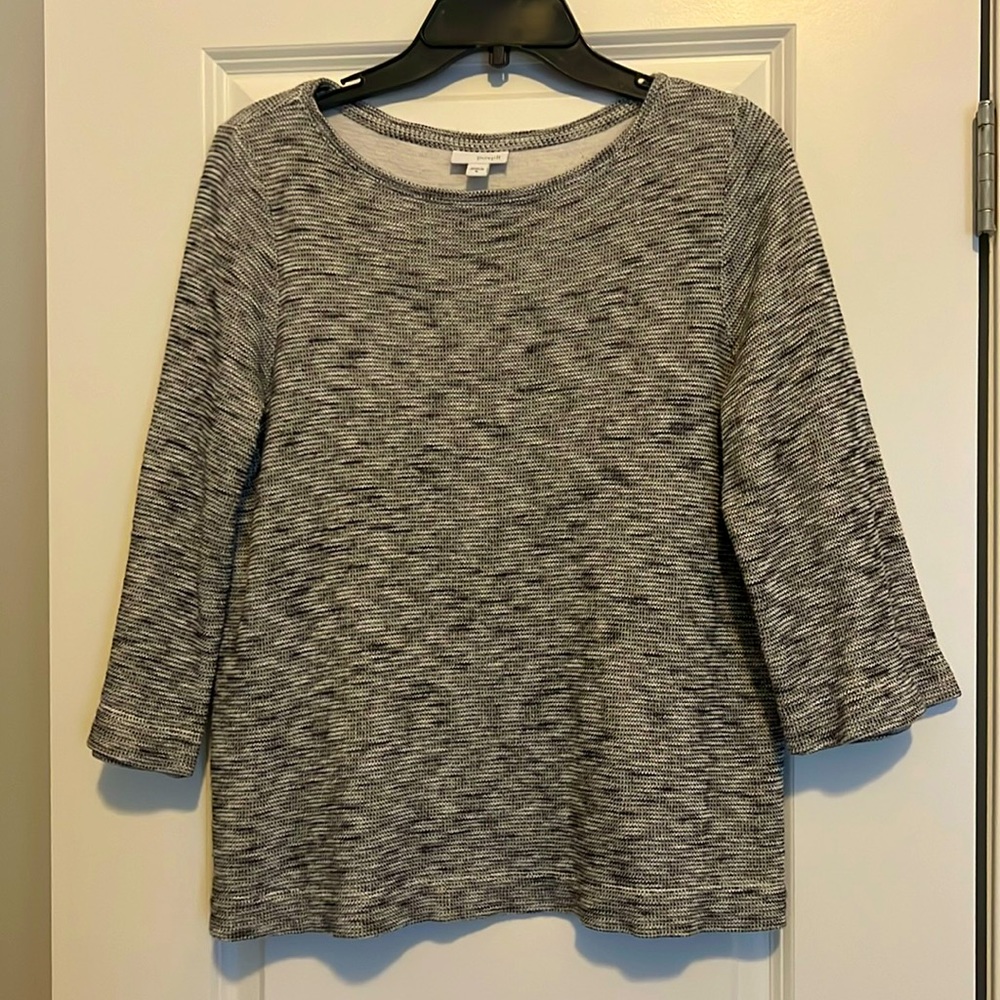 J Jill Pure Jill gray sweater MED cotton